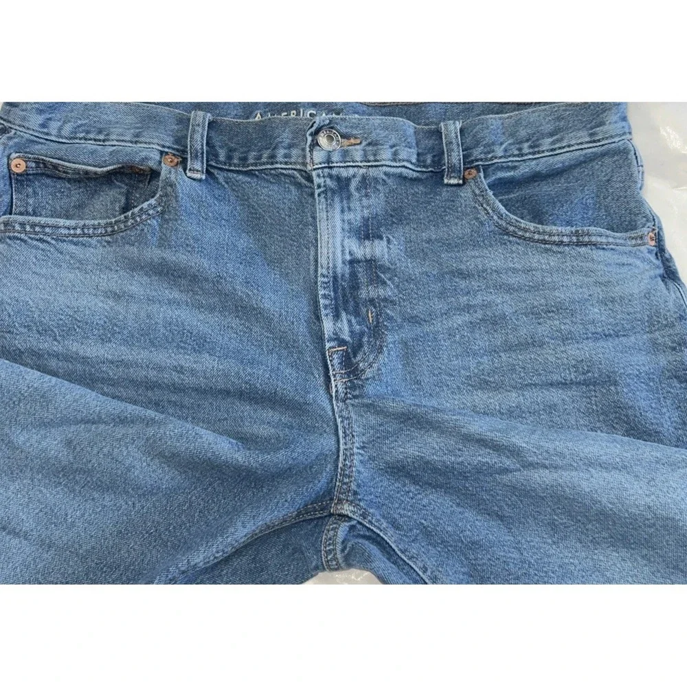 American Eagle‎ Stretch High Rise Straight Jeans Women's 12 Loose Fit NO Pilling